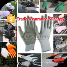 SRSAFETY 13G Negro sin costuras tejidos de nitrilo guantes de trabajo / guantes de seguridad / guantes de punto